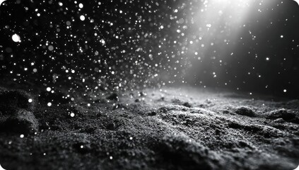 Dark, ethereal underwater scene