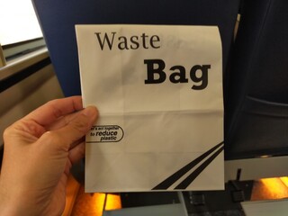 Waste bag in the train