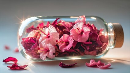 Captured Beauty Hibiscus in a Jar