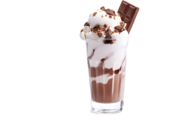 Chocolate  on transparent background, pngmilk shake