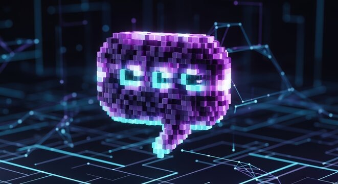 Pixelated Speech Bubble with Network