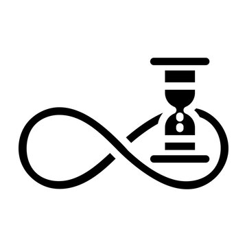 Infinity Time Loop Vector Glyph Icon Design