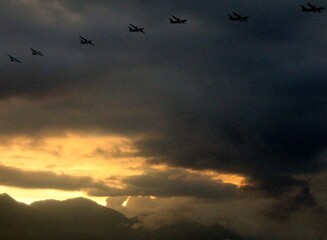 Clouds, Hills  Crimson Skies: Nepal’s Sunset Symphony