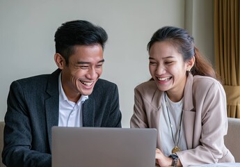 Candid Viewpoint on Modern Office Space for Young Asian Professionals Fostering Teamwork and Innovation