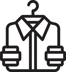 Obraz premium collared shirt on a hanger line art illustration stock photos royalty free image premium quality