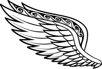 Decorative Wing Illustration, Wing
