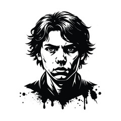 Dark Brooding Male Portrait