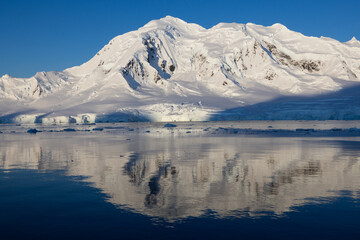 Antarctica mountain with snow
