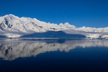 Antarctica mountain with snow
