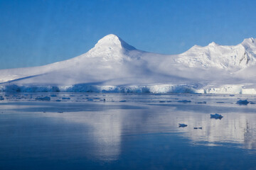Antarctica mountain with snow