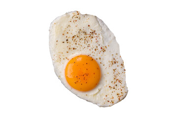 Fried egg, bacon and beans, a classic British breakfast with tomatoes. Egg, bacon and beans