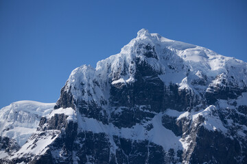 Antarctica mountain with snow