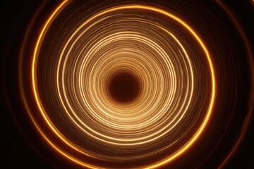 Abstract concentric rings of warm light