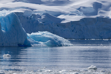 Antarctica mountain with snow