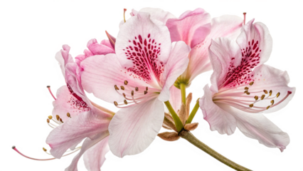 Rhododendron mountain flower, source of mad honey of Nepal, with transparent background