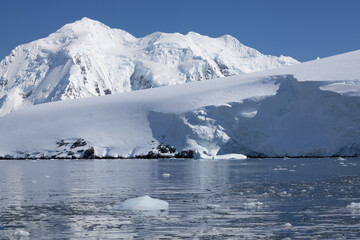 Antarctica mountain with snow