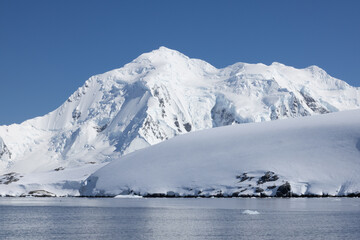 Antarctica mountain with snow