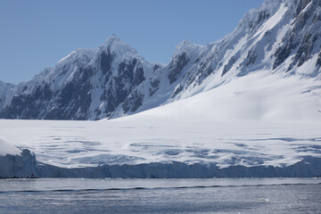 Antarctica mountain with snow