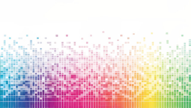 Abstract colorful mosaic pattern gradient design with transparency for versatile creative projects