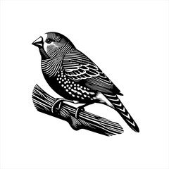 Naklejka premium Bird perched on a branch