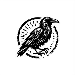 Fototapeta premium Raven in circle