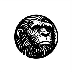 Gorilla head illustration