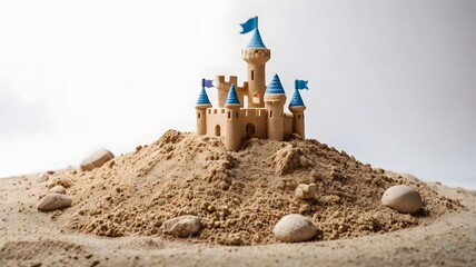 Enchanted Sandcastle A Miniature Fairytale on the Beach