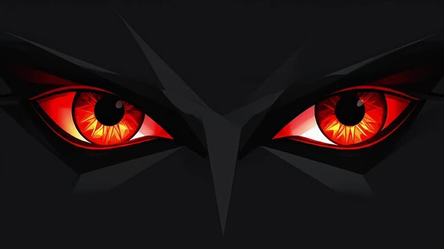 Fiery red eye graphic design element