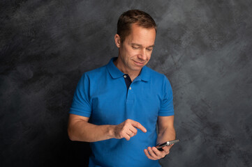 Middle Aged Man Expressing Emotions During a Phone Call