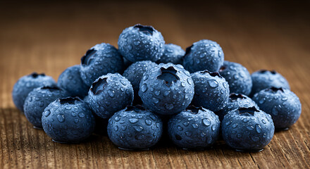 Konsantre Likapa , Blueberry Still Life with Natural Light and Dewdrops.