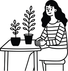 two people sitting at a table with drinks and food