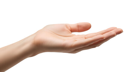 An open hand palm up against a black background .ai generative, transparent background, white background. isolated on white background, png, jpeg, jpg.