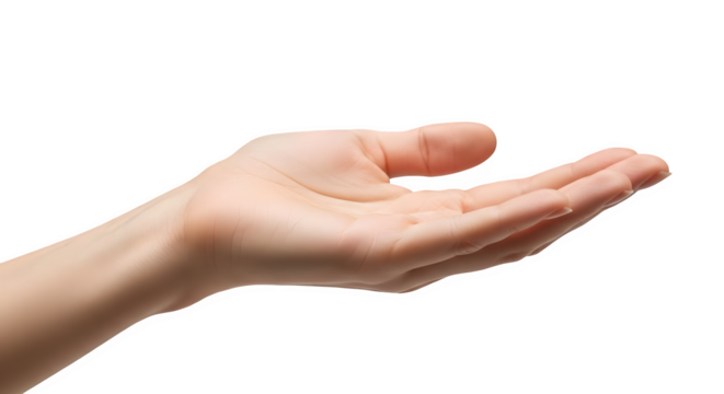 An open hand palm up against a black background    .ai generative, transparent background, white background. isolated on white background, png, jpeg, jpg.