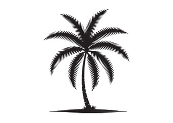 Palm tree silhouette vector illustration