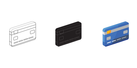 Fototapeta premium 3d credit card collection with multiple styles