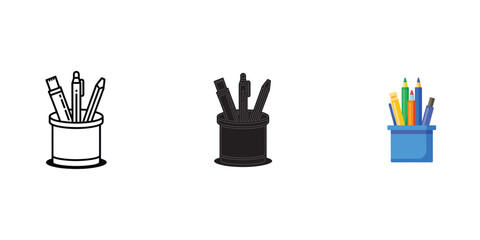 Pen and holder collection in multiple styles