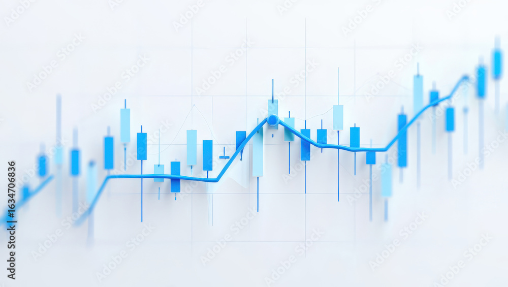Poster captivating financial chart displaying market trends and data analysis a visual representation of ec