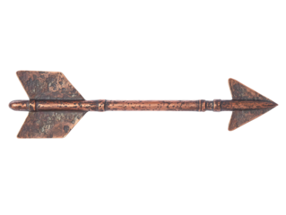 One copper antique arrow for a bow 