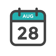 August 28 Calendar Day - Calender Date for Deadline or Appointment