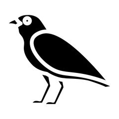 Crow Vector Glyph Icon Design