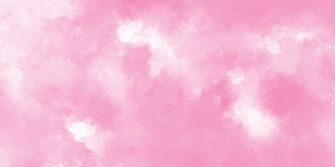 Abstract Pink background with smoke. Colorful pastel watercolor painting. Paint stains watercolor texture. Aquarelle painted art canvas.