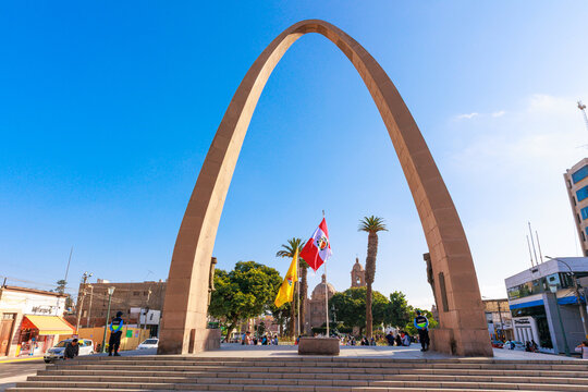 Monument to the Heroes, popularly known as the "Parabolic Arch", is a monument located on the Civic Walk of the city of Tacna, Peru