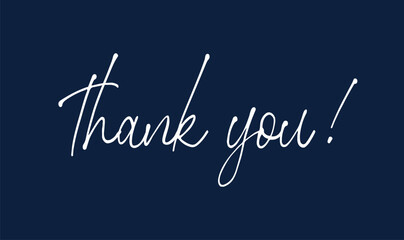 Thank you card, text or lettering vector.