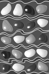 Seamless background with a marine environment concept. Abstract shapes with light. Vector illustration for wall decoration.