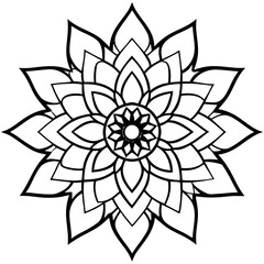 Eternal Growth Mandala on White