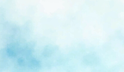 Obraz premium Soft blue watercolor background with gentle texture and abstract cloud-like patterns. Perfect for stationery, invitations, web design, and artistic or minimalist projects.