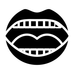 Mouth Vector Glyph Icon Design