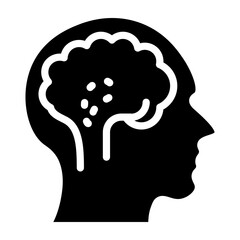 Thalamus Vector Glyph Icon Design