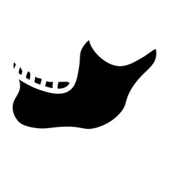Mandible Vector Glyph Icon Design