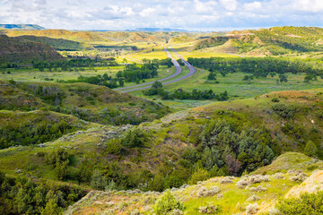 Scenic View of Theodore Roosevelt National Park South from the Overlook